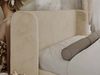 Polsterbett mit Lattenrost, Doppelbett für Schlafzimmer, Gepolstertes Kopfteil - EMORA CLASSIC DUO - 200 x 200 cm - Creme Stoff Bild 4