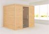 Karibu Sauna Innenkabine Sonara Innensauna 3 Sitzbänke aus Holz Saunakabine mit 40 mm Wandstärke Dampfsauna mit Montagematerial Bild 4