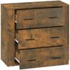 vidaXL Sideboard Räuchereiche 80 x 33 x 70 cm Holzwerkstoff [816581] Bild 4