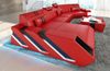 Leder Couch Apollonia C - Kunstleder - rot-schwarz - Links Bild 4