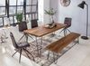 Wohnling Massiver Esstisch HARLEM Sheesham Massiv Holz 160x80 Bild 5