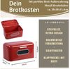 LS-LebenStil Brotkasten Vintage Brotbox 30cm Metall mit Deckel Retro Brot Aufbewahrung, Metall, (Klapp-Deckel Küche Aufbewahrungskorb mit Holz Griff, 1-tlg, Aufbewahrungsbox Nostalgie Brotkorb zum Frischhalten) Bild 2
