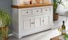 Sideboard 149x94cm "Zürich" Kiefer massiv weiß WZ-0133 Bild 2
