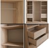 ALTDECOR Schiebetürenschrank V2-LINEA (Kleiderschrank Garderobenschrank mit viel Stauraum Moderner Schrank) Spiegel Spiegeltüren Vielseitiger Schwebetürenschrank Bild 4