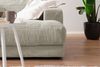 KAWOLA Big Sofa XL MADELINE mit Holztablett natur für Armlehne Cord cremeweiß 85 x 190 x 290 cm Bild 5