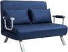 Schlafsofa 111 x 80 x 78 cm in Blau, Polyester, 5-fach verstellbare Rückenlehne, ausziehbar, mit stabilem Metallrahmen Bild 3