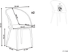 Esszimmerstuhl 2er Set CORNELL Metall Schwarz Bild 2