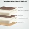 HOMCOM Schreibtischstuhl Bürostuhl mit doppellagiger Polsterung, Fußstütze (Computerstuhl, 1 St), mit Samtoptik, Gepolstert Computerstuhl, Hellbraun Bild 3