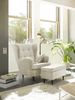 Ohrensessel >OSKAR< (Sessel und Hocker) in Cream - 78x102x98 (BxHxT) Bild 2