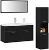 vidaXL Badezimmermöbel-Set 4 pcs Schwarz Eichen-Optik Holzwerkstoff 3334354 Bild 3