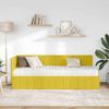 vidaXL Eckbettgestell mit Matratze mit Kopfteil 2 pcs Gelb Samt 3393844 Bild 3