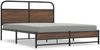 vidaXL Metallbett ohne Matratze Braun Eichen-Optik 160x200 cm 3318703 Bild 2