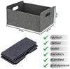 Bada Bing Aufbewahrungskorb Filzkorb Filz Aufbewahrungsbox Regalkorb Organizer Faltkorb Anthrazit (2er Set, 2 St, ca. 31 x 25 x 15 cm), faltbar Bild 2