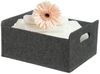 Bada Bing Aufbewahrungskorb Filzkorb Filz Aufbewahrungsbox Regalkorb Organizer Faltkorb Anthrazit (2er Set, 2 St, ca. 31 x 25 x 15 cm), faltbar Bild 3
