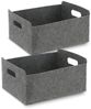 Bada Bing Aufbewahrungskorb Filzkorb Filz Aufbewahrungsbox Regalkorb Organizer Faltkorb Anthrazit (2er Set, 2 St, ca. 31 x 25 x 15 cm), faltbar Bild 5