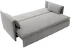 Vente-unique - TEODORA Sofa SamtStoff Grau - B 105 cm x H 89 cm x L 218 cm Bild 5