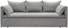 Vente-unique - TEODORA Sofa SamtStoff Grau - B 105 cm x H 89 cm x L 218 cm Bild 4