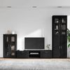 vidaXL TV-Schrankset mit Schubladen FLORIN 3 pcs Schwarz Holzwerkstoff 3397975 Bild 4