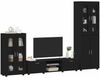 vidaXL TV-Schrankset mit Schubladen FLORIN 3 pcs Schwarz Holzwerkstoff 3397975 Bild 3