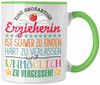 Trendation Tasse Trendation - Erzieherin Abschied Tasse Abschiedsgeschenk Spruch Kinder Bild 2