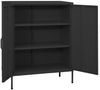 Sideboard KEVI Metall Anthrazit 80x35x101,5 cm Stahl | Flurschrank Metallschrank Lagerschrank Beistellschrank Wohnzimmer Bild 3