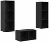 vidaXL TV-Schrankset Schwarz Eichen-Optik 37 x 37 x 107 cm 3393364 Bild 2