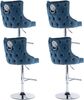 WAHSON OFFICE CHAIRS Barhocker höhenverstellbar Barstuhl aus Samt mit Löwenkopf 4er Set Bild 1