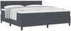 vidaXL Boxspringbett Dunkelgrau und Weiß 200 x 200 cm Cordstoff 3337528 Bild 3