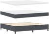 vidaXL Boxspringbett Dunkelgrau und Weiß 200 x 200 cm Cordstoff 3337528 Bild 5