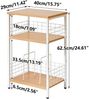 YMYNY Beistelltisch 3 Ebenen Standregal Plattenspieler CDs Magazin HST009N Bild 3