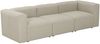 Sofa 3-Sitzer Kattrina Flachgewebe creme Bild 3