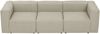 Sofa 3-Sitzer Kattrina Flachgewebe creme Bild 2