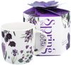 DUO Spring in bloom Becher 400 ml PURPLE FLOWERS in dekorativer Box, New Bone China Porzellan Bild 3