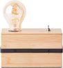 Brilliant AG Leuchten 93191-76 Tischleuchte Benny schwarz holz natur Bild 2