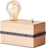 Brilliant AG Leuchten 93191-76 Tischleuchte Benny schwarz holz natur Bild 3