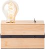 Brilliant AG Leuchten 93191-76 Tischleuchte Benny schwarz holz natur Bild 1