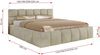 Doppelbett mit Gasdruckfeder, Polsterbett NIRA CLASSIC Holzlattenrost Bett mit Stauraum, gepolstertes Kopfteil Bettkasten Pocket Matratze - 200 x 200 cm - Beige Velvet - VIRE LUX Bild 4
