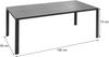 Alu-Esstisch HWC-N40, Tisch Bistrotisch Gartentisch Balkontisch, wetterfest 180x80cm ~ hellgrau Bild 3