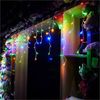 SALCAR LED Eisregen Lichterkette Außen, 10m 400er LED Lichtervorhang Innen Weihnachten mit 8 Modi, Timer und Memory-Funktion, Wasserdicht Weihnachtsbeleuchtung Außen für Pavillon Balkon, Bunt Bild 4