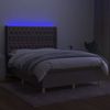 vidaXL Boxspringbett mit Matratze & LED Taupe 140x190 cm Stoff 3139113 Bild 3
