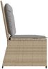 vidaXL Gartenbank Verstellbar mit Kissen Beige Poly Rattan 368967 Bild 5