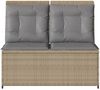 vidaXL Gartenbank Verstellbar mit Kissen Beige Poly Rattan 368967 Bild 4