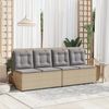 vidaXL Gartenbank Verstellbar mit Kissen Beige Poly Rattan 368967 Bild 3
