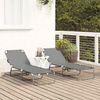 vidaXL Klappbare Sonnenliege 2 pcs Grau 188 x 57 x 86,5 cm Polyester 42003149 Bild 3