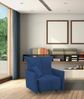 Dmora Sessel Atlantis, Einzelsofa, Wohnzimmersessel mit Trolley-Öffnung, Standardarmlehnen, 100 % Made in Italy, 110 x 90 x 85 cm, Blau Bild 2