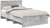 vidaXL Bettrahmen mit Kopfteil Beton Grau 137 x 203 cm Holzwerkstoff 3408861 Bild 2