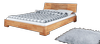 Bett Bento 11 Sonderlänge 160x190 Kernbuche massiv Holzkopfteil und Holzbeine Bild 1