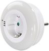 Hama LED Nachtlicht LED Nachtlicht mit Steckdose, Lichtsensor, Berührungsschutz, 3 Farben, Ein-/Ausschalter, Farbwechsel, LED fest integriert, blau, Tageslichtweiß, grün, Weiß, Blau, Grün Bild 2