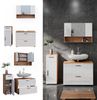Badmöbel-Set Irma Weiß Hochglanz/Goldkraft Eiche 3 Teile, mit Schubladenschrank und Midischrank Vicco Bild 2