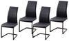HTI-Line Freischwinger Schwingstuhl SallyP PU 4er (Set, 4 St), Freischwinger Esszimmerstuhl Kunstleder Bild 3